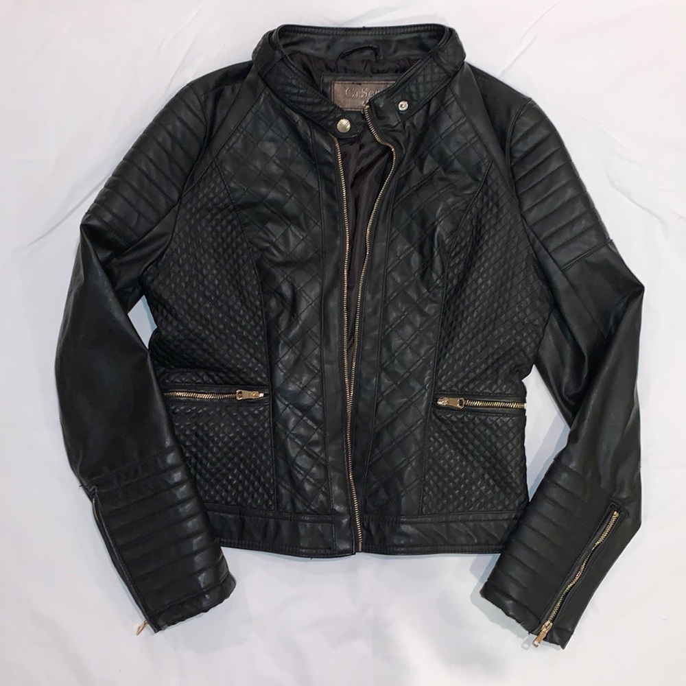 Faux leather jacket